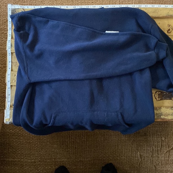 ASA ALPHA SIGMA ALPHA SORORITY GREEK LETTERS STRETCH NAVY HOODIE SWEATSHIRT - Picture 10 of 15